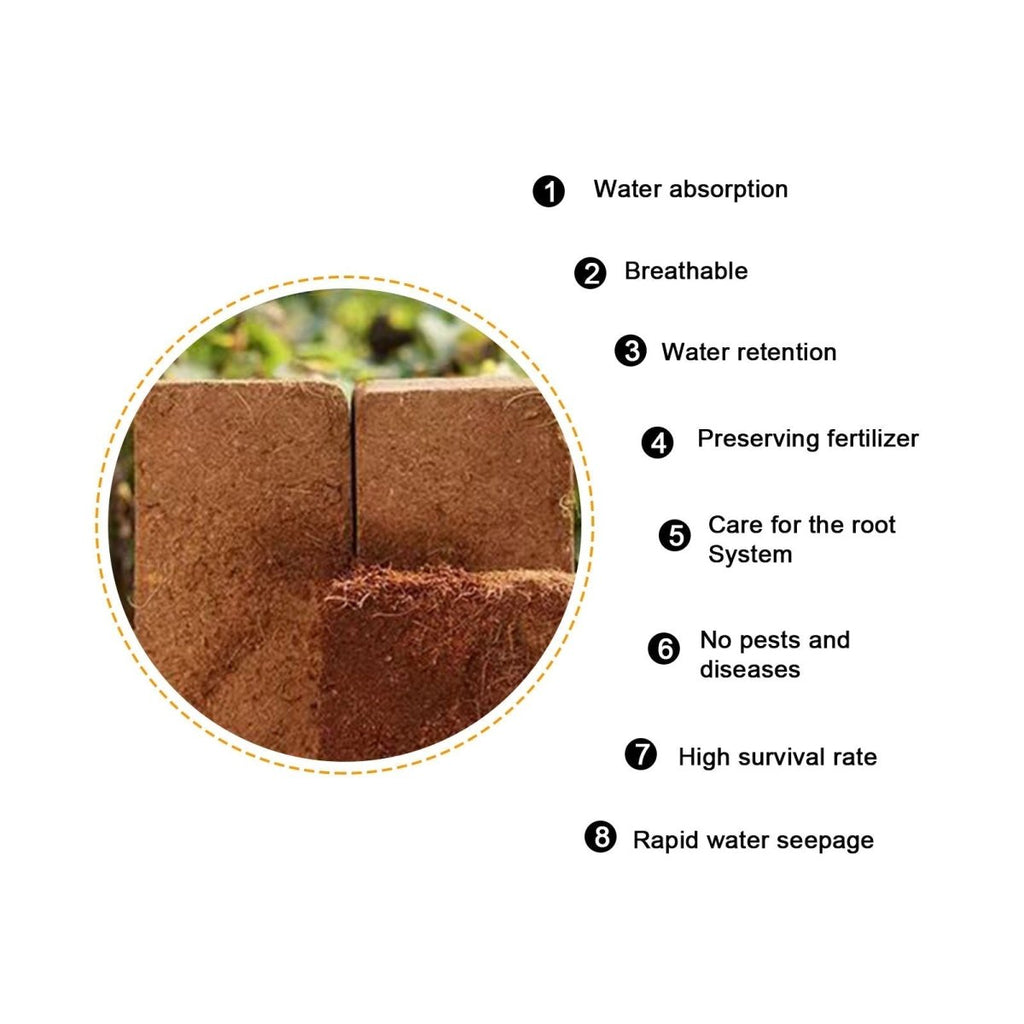 New 9L Coco Coir Brick Compressed Soil - Cartnoova