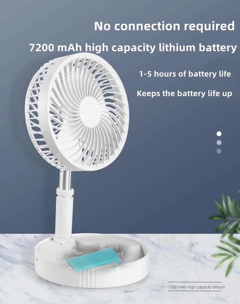 PrimeFan 8.7inch Rechargeable Portable USB Fan - Cartnoova
