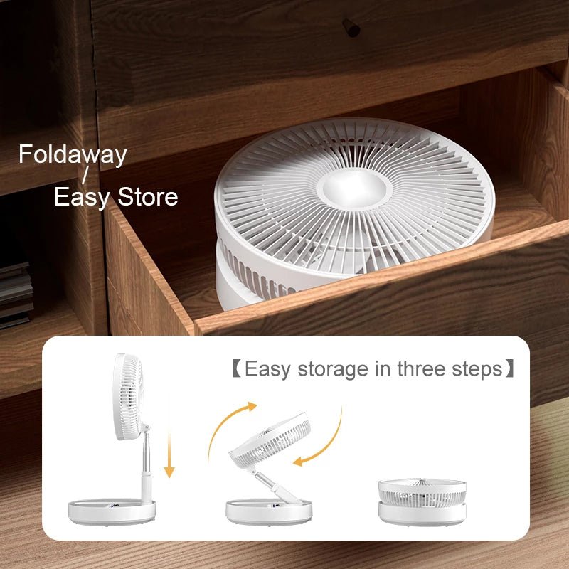 PrimeFan 8.7inch Rechargeable Portable USB Fan - Cartnoova