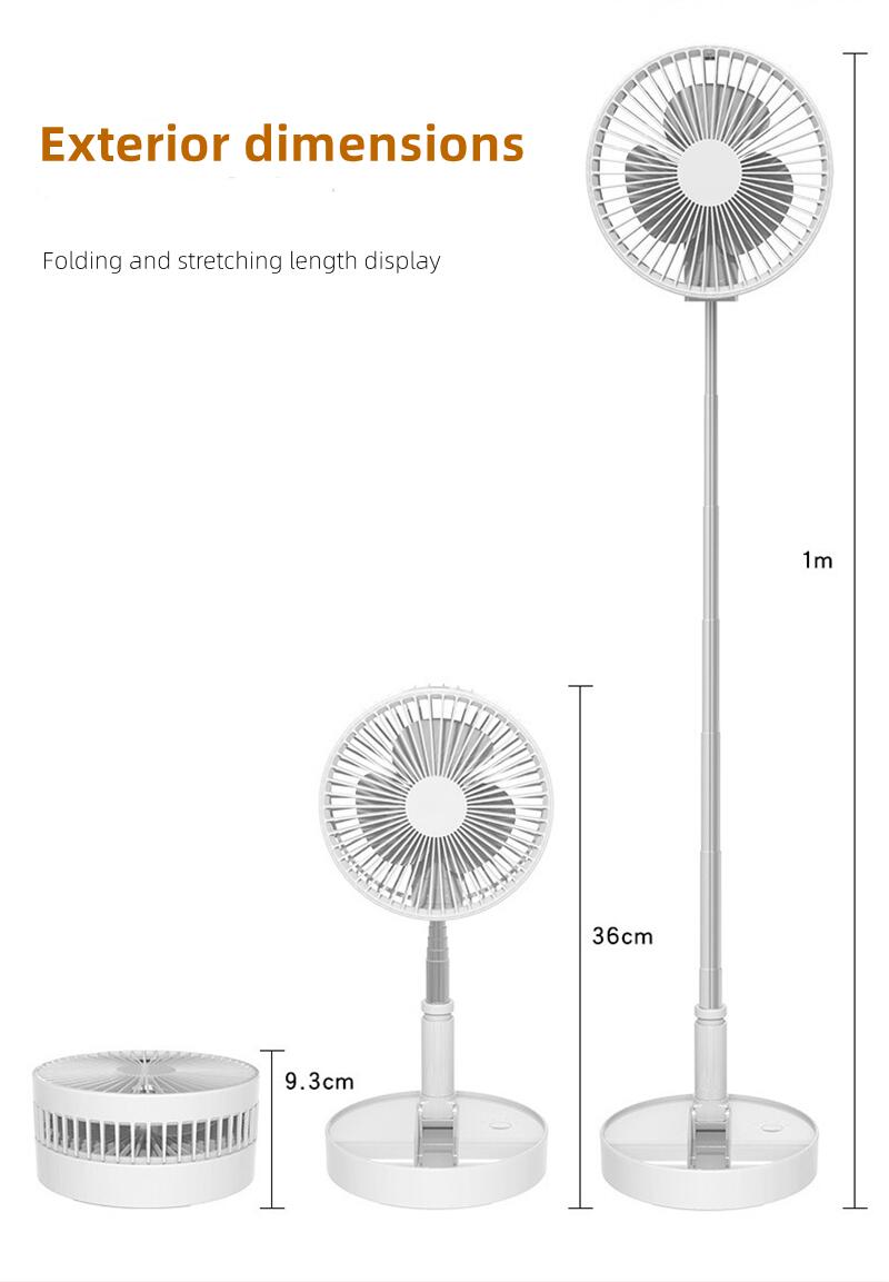 PrimeFan 8.7inch Rechargeable Portable USB Fan - Cartnoova