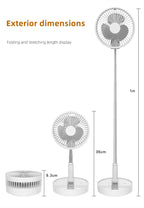 PrimeFan 8.7inch Rechargeable Portable USB Fan - Cartnoova