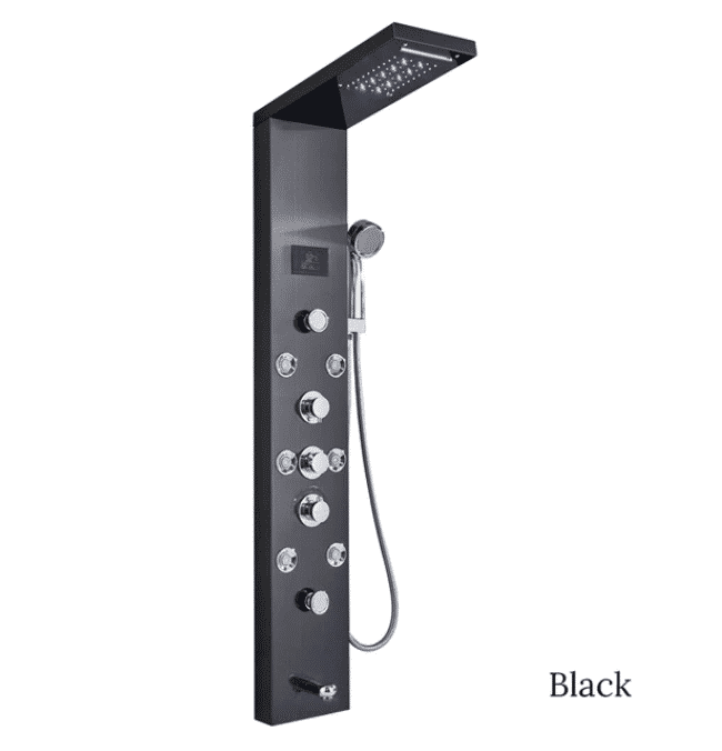 Rainfall Shower ™ - Luxurious 6-Stage LED Shower Panel with Massage Jets and Temperature Screen - Cartnoova