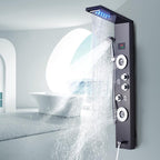 Rainfall Shower ™ - Luxurious 6-Stage LED Shower Panel with Massage Jets and Temperature Screen - Cartnoova