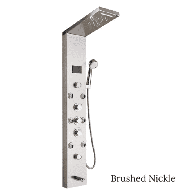 Rainfall Shower ™ - Luxurious 6-Stage LED Shower Panel with Massage Jets and Temperature Screen - Cartnoova