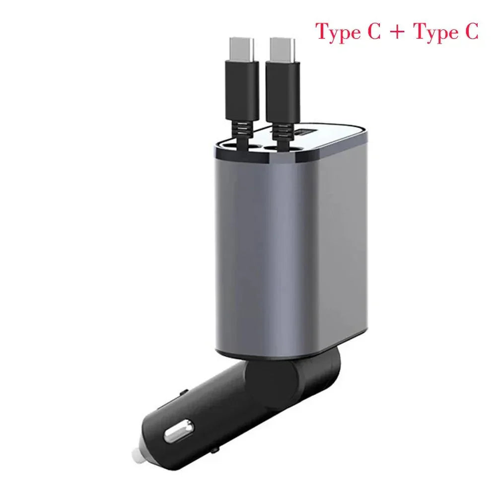 RapidLink™ - 100W 4 IN 1 Retractable Car Charger - Cartnoova