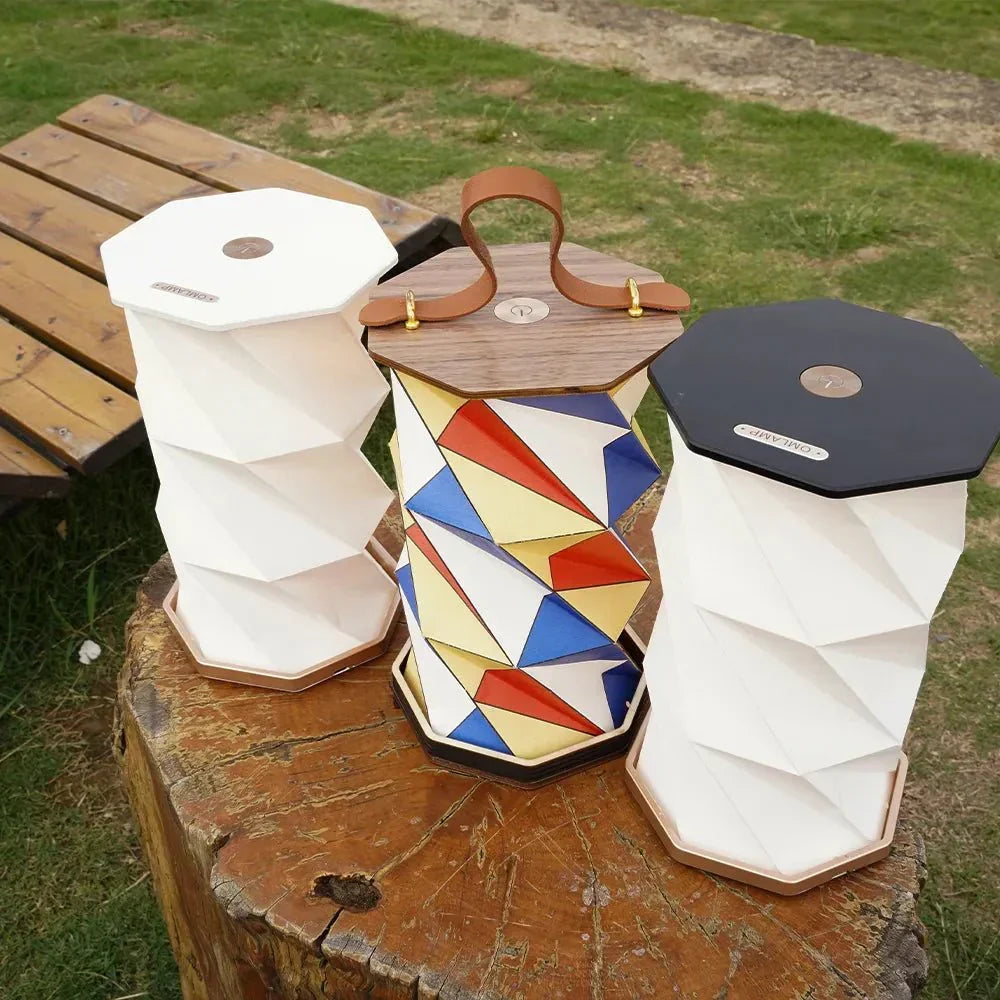 RetroGlow™ - Vintage Wooden Folding Paper USB Rechargeable Lantern - Cartnoova