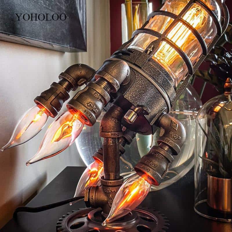 Rocket Ship Industrial Vintage Lamp - Cartnoova