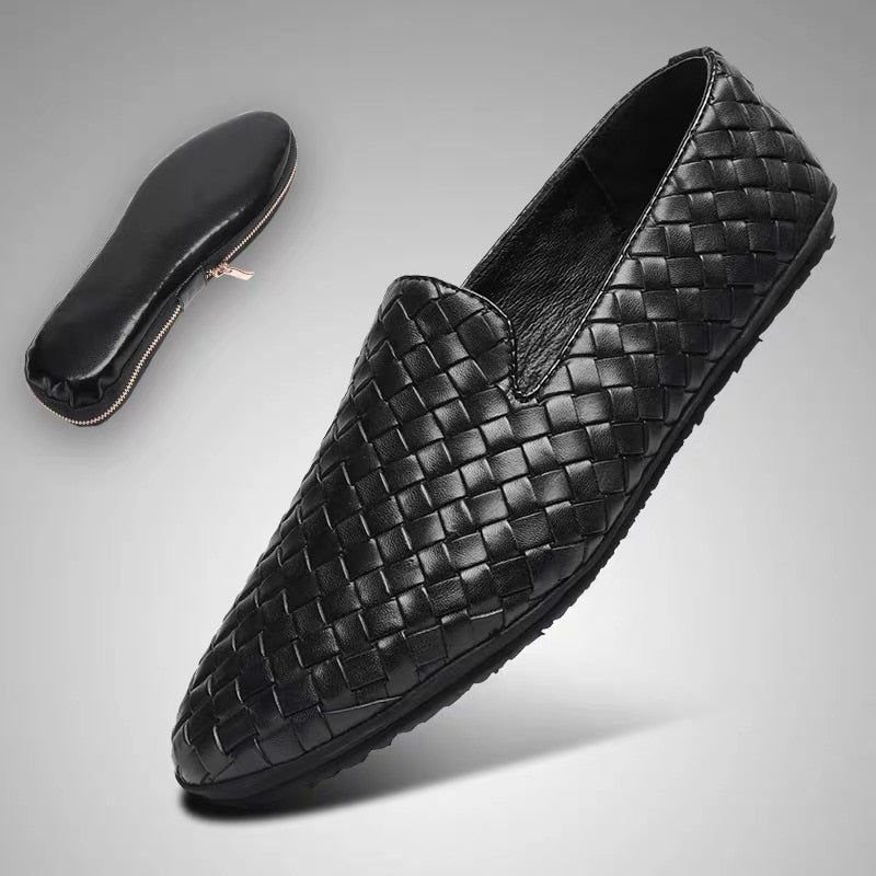 SlipOnShoes™ - Leather Foldable Breathable Slip-on Shoe - Cartnoova