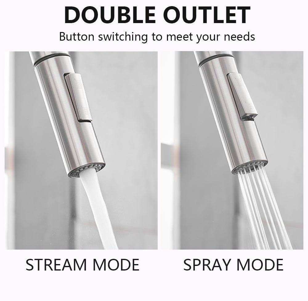 Smart Stainless Steel Sensor Kitchen Faucet [With Pull Out & Spray Head] - Cartnoova