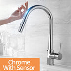 Smart Stainless Steel Sensor Kitchen Faucet [With Pull Out & Spray Head] - Cartnoova