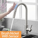 Smart Stainless Steel Sensor Kitchen Faucet [With Pull Out & Spray Head] - Cartnoova