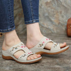 SolaShoes™ - Flower Embroidered Vintage Sandals - Cartnoova