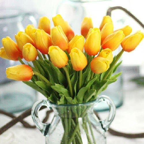 Spring Fresh Faux Silk Tulip Bouquet - Cartnoova