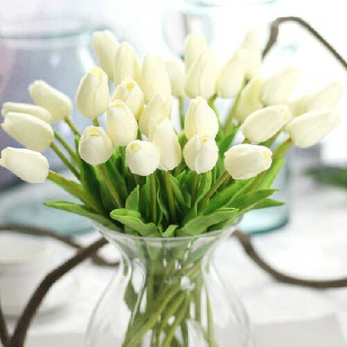 Spring Fresh Faux Silk Tulip Bouquet - Cartnoova