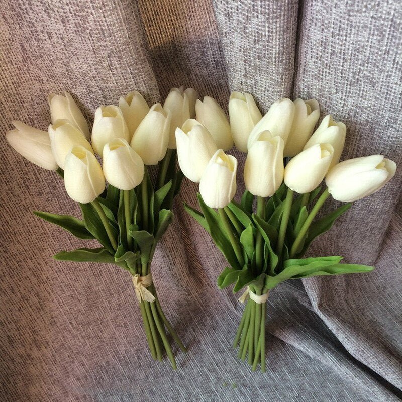 Spring Fresh Faux Silk Tulip Bouquet - Cartnoova