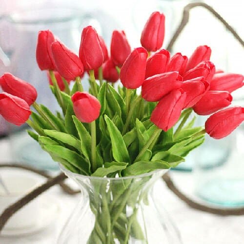 Spring Fresh Faux Silk Tulip Bouquet - Cartnoova