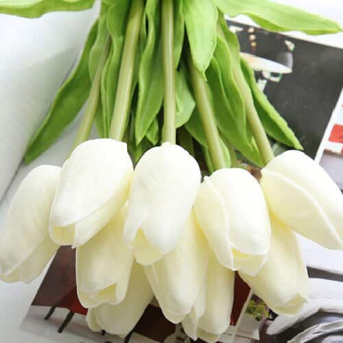 Spring Fresh Faux Silk Tulip Bouquet - Cartnoova
