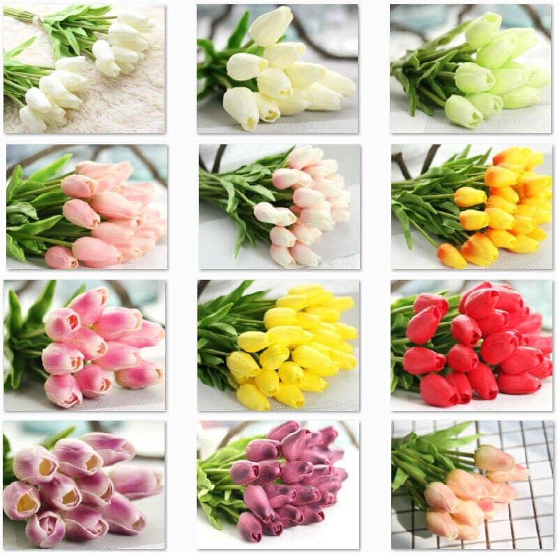 Spring Fresh Faux Silk Tulip Bouquet - Cartnoova