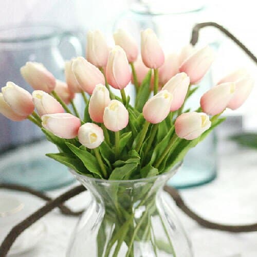 Spring Fresh Faux Silk Tulip Bouquet - Cartnoova