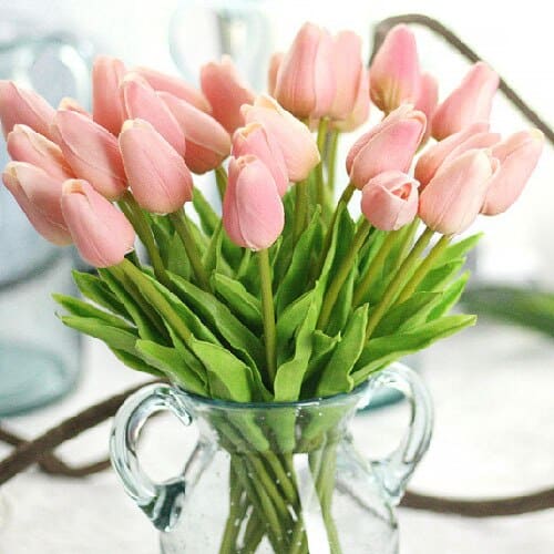 Spring Fresh Faux Silk Tulip Bouquet - Cartnoova