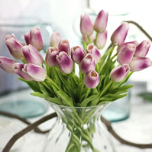 Spring Fresh Faux Silk Tulip Bouquet - Cartnoova
