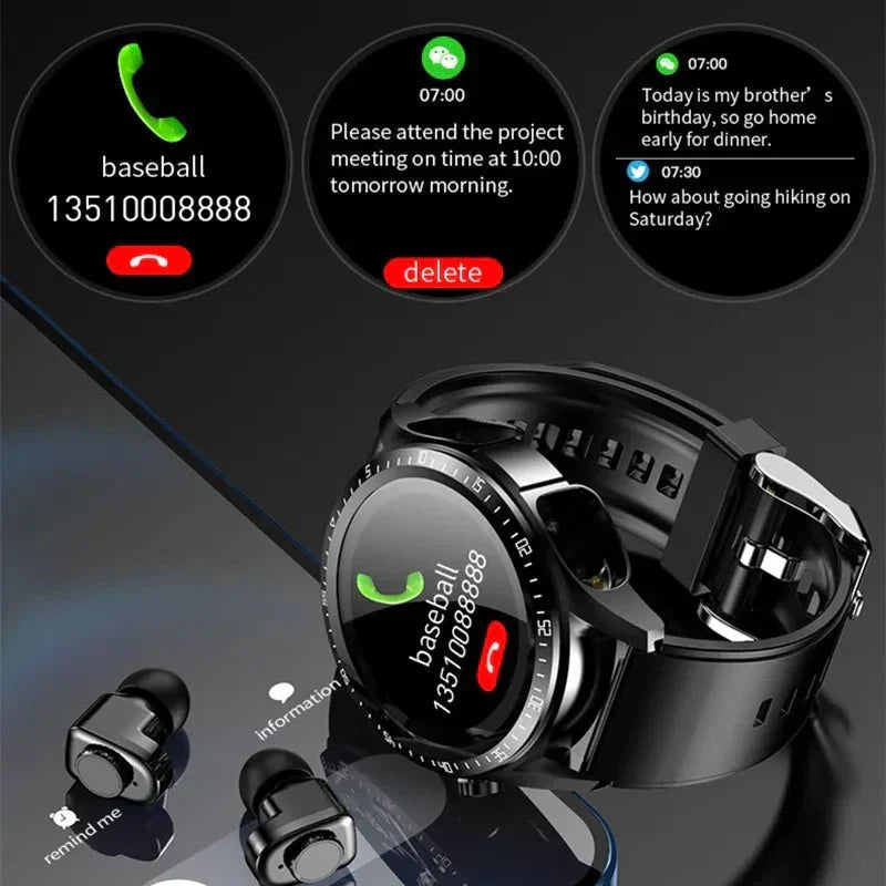 SyncBud™ - Stereo Wireless Headset Smart Watch for Men - Cartnoova
