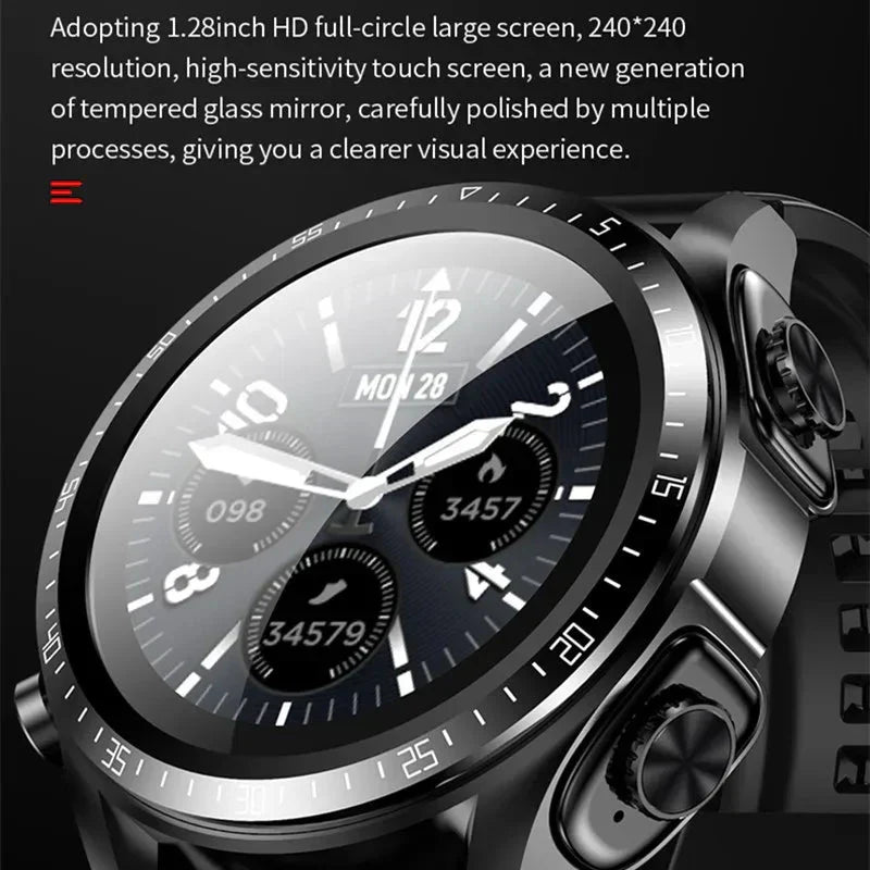 SyncBud™ - Stereo Wireless Headset Smart Watch for Men - Cartnoova